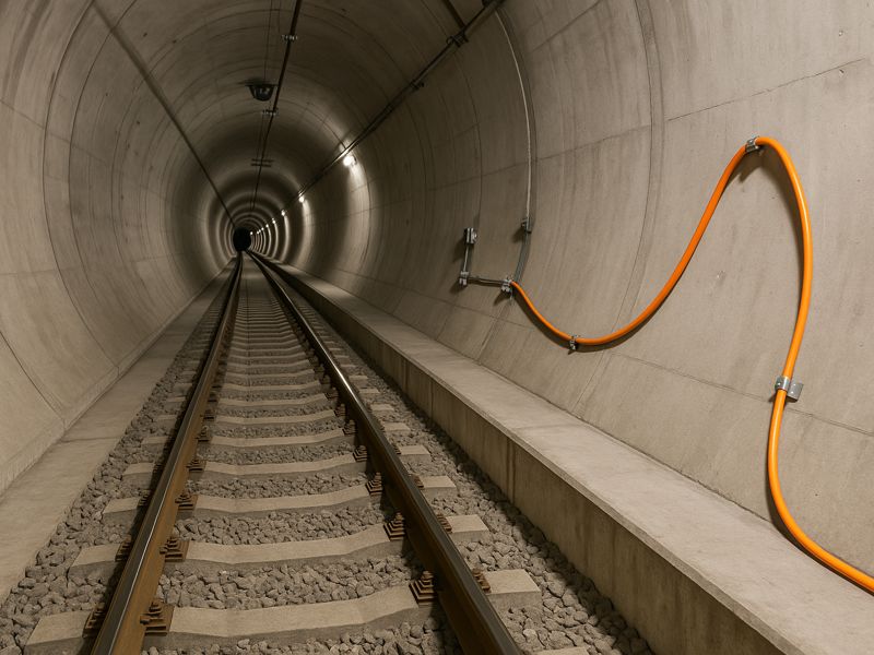 Railway with Fiber Optic Detection Systems