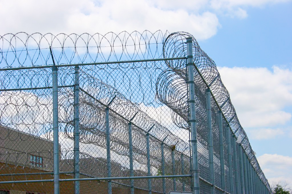 Correctional Fence With Concertina Wire