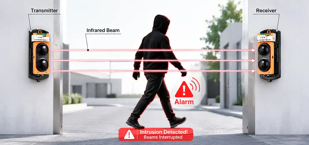 How Infrared Beam Intrusion Detection System Solution works