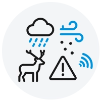 High false alarms from weather & wildlife