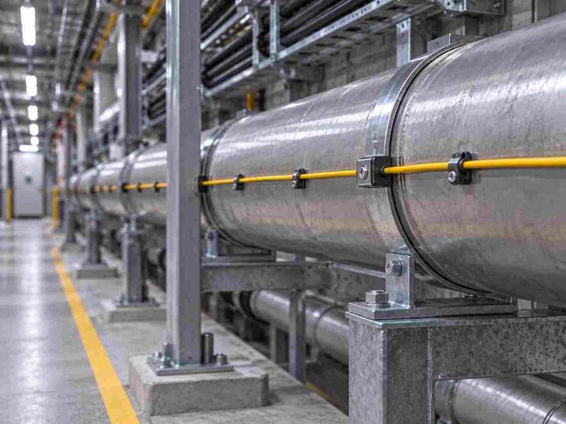 DTS Sensing Cable Installation on Industrial Pipeline